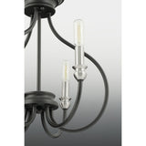 Progress Lighting Whisp 6-Light Gray Farmhouse Chandelier