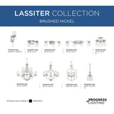 Progress Lighting Lassiter 9-Light Matte Black Traditional Chandelier