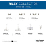 Progress Lighting Riley 5-Light Matte Black Traditional Chandelier