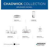 Progress Lighting Chadwick 4-Light Brushed Nickel Modern/Contemporary Chandelier