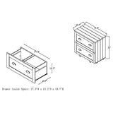 Furniture of America Craigmont Vintage Walnut 2-Drawer 31.5-in File Cabinet