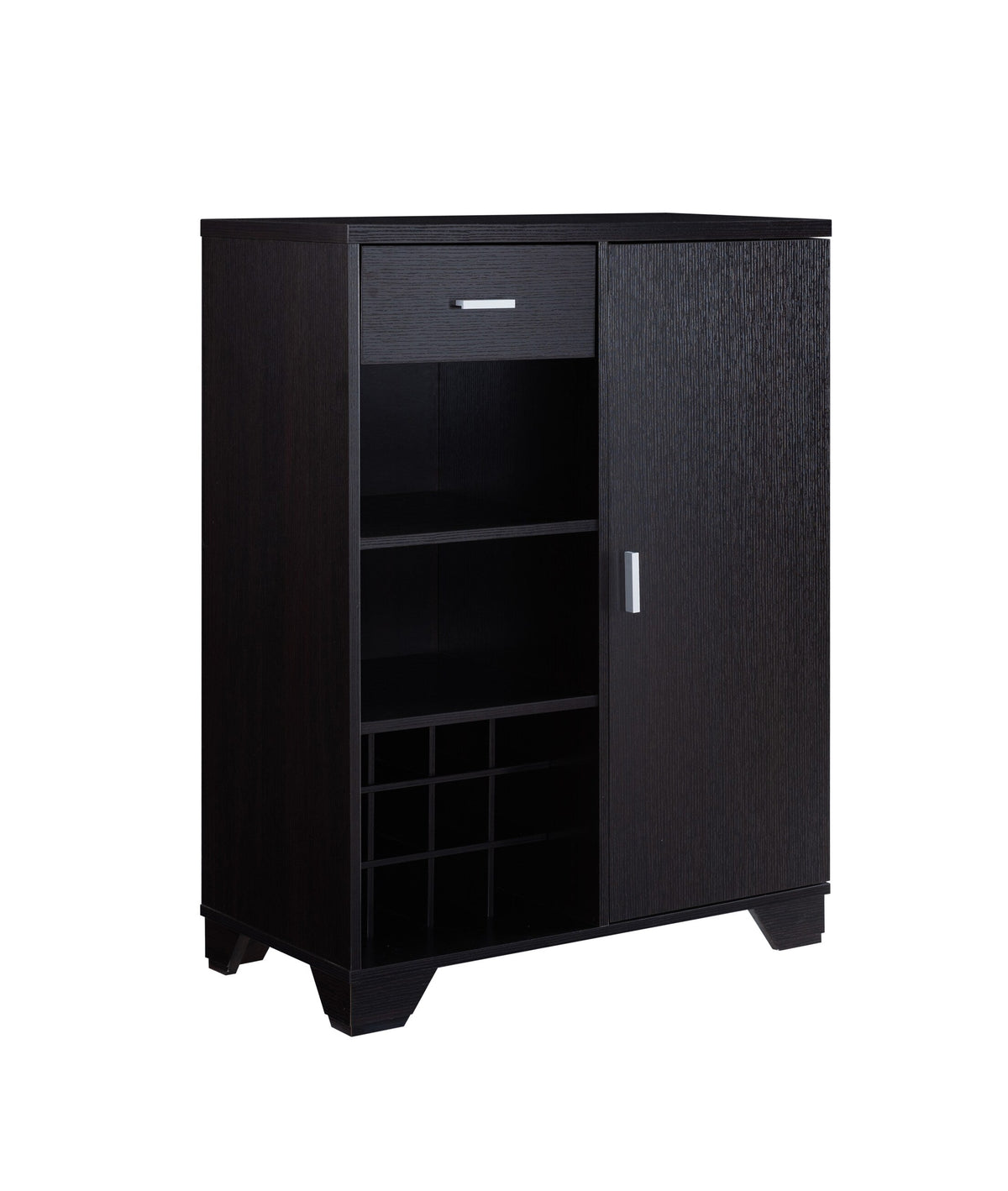 Furniture of America Garrett 31-in x 40-in Brown Rectangle Bar Cabinet