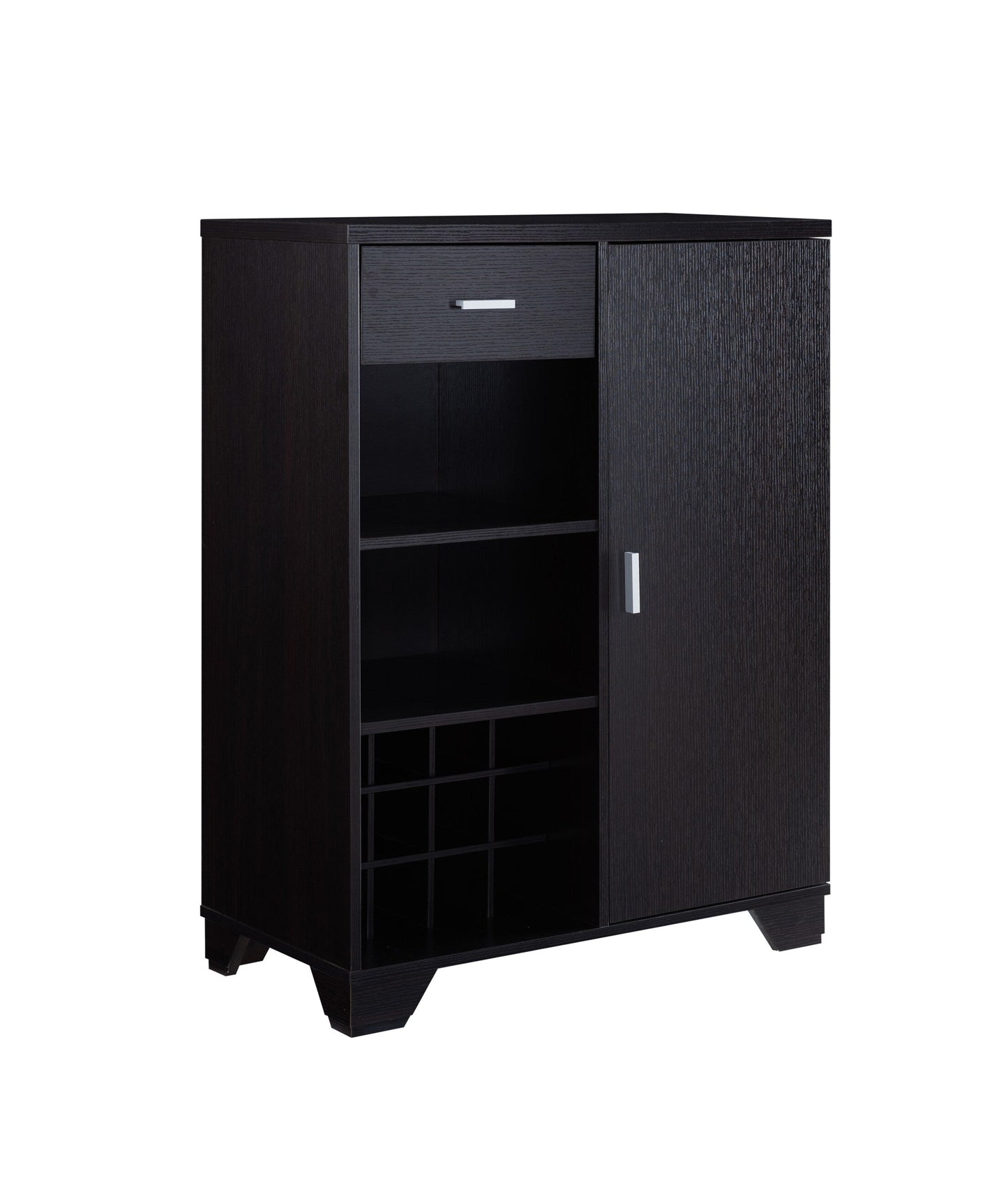 Furniture of America Garrett 31-in x 40-in Brown Rectangle Bar Cabinet