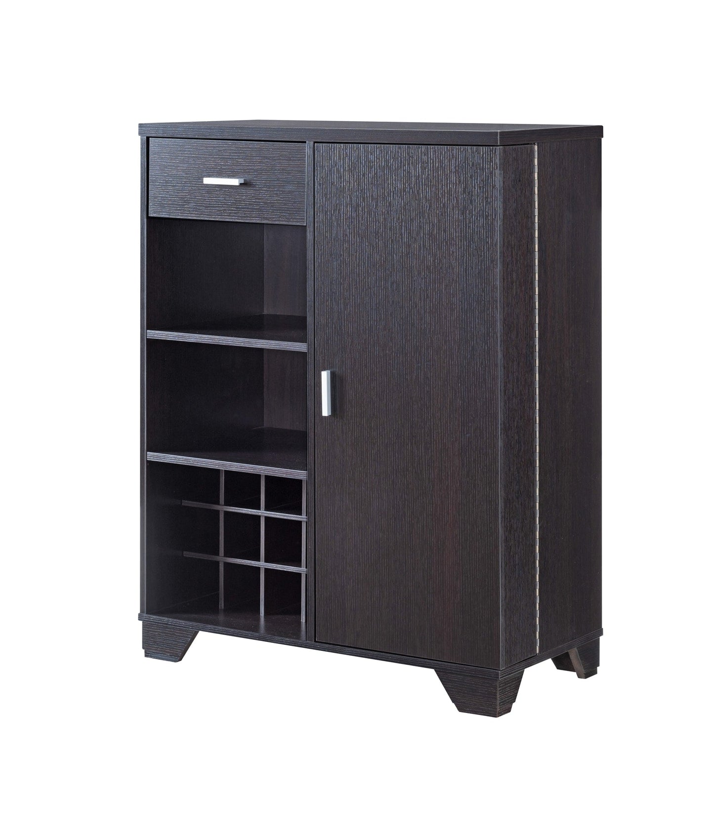 Furniture of America Garrett 31-in x 40-in Brown Rectangle Bar Cabinet