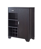 Furniture of America Garrett 31-in x 40-in Brown Rectangle Bar Cabinet