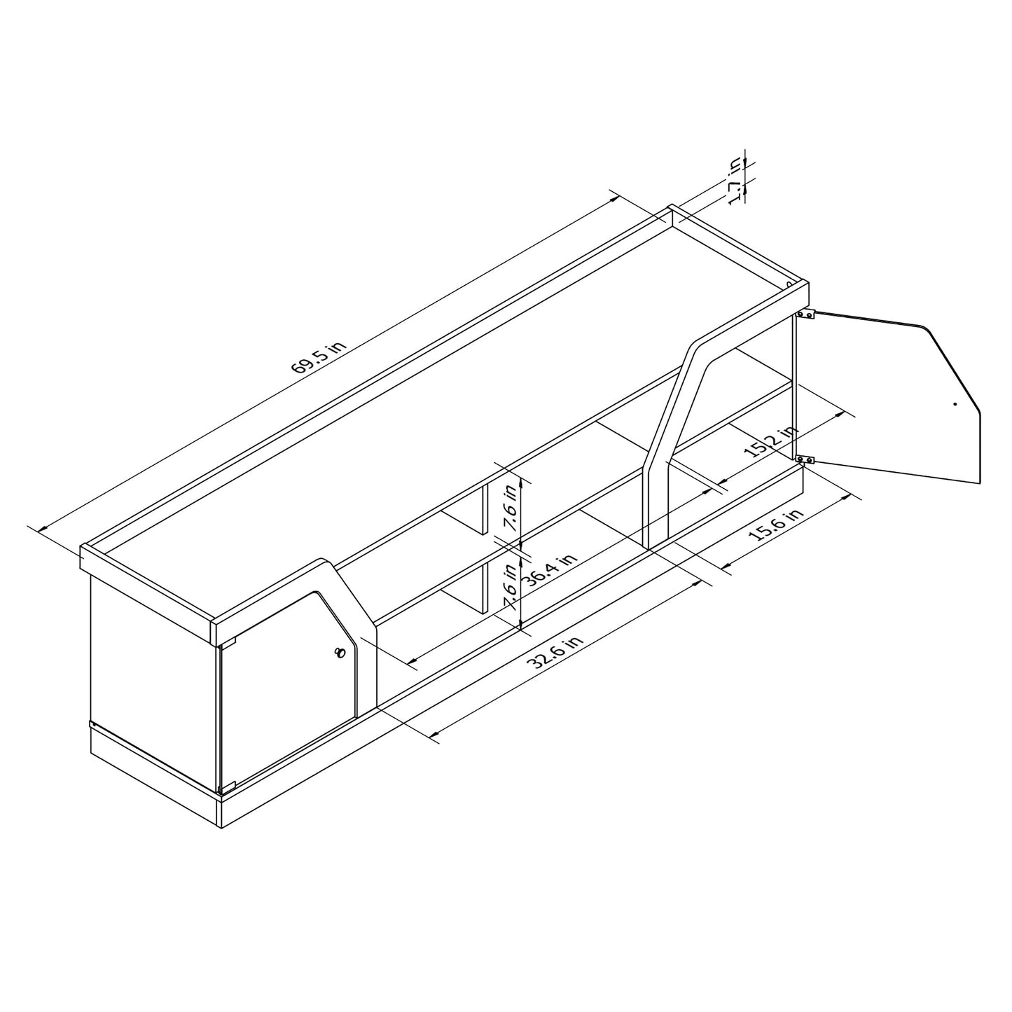 Furniture of America Salcio Modern/Contemporary Espresso Tv Cabinet (Accommodates TVs up to 80-in)