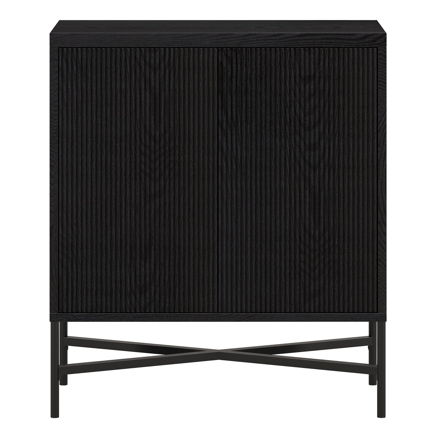 Hailey Home Brighton Black Grain 2-Shelf Office Cabinet
