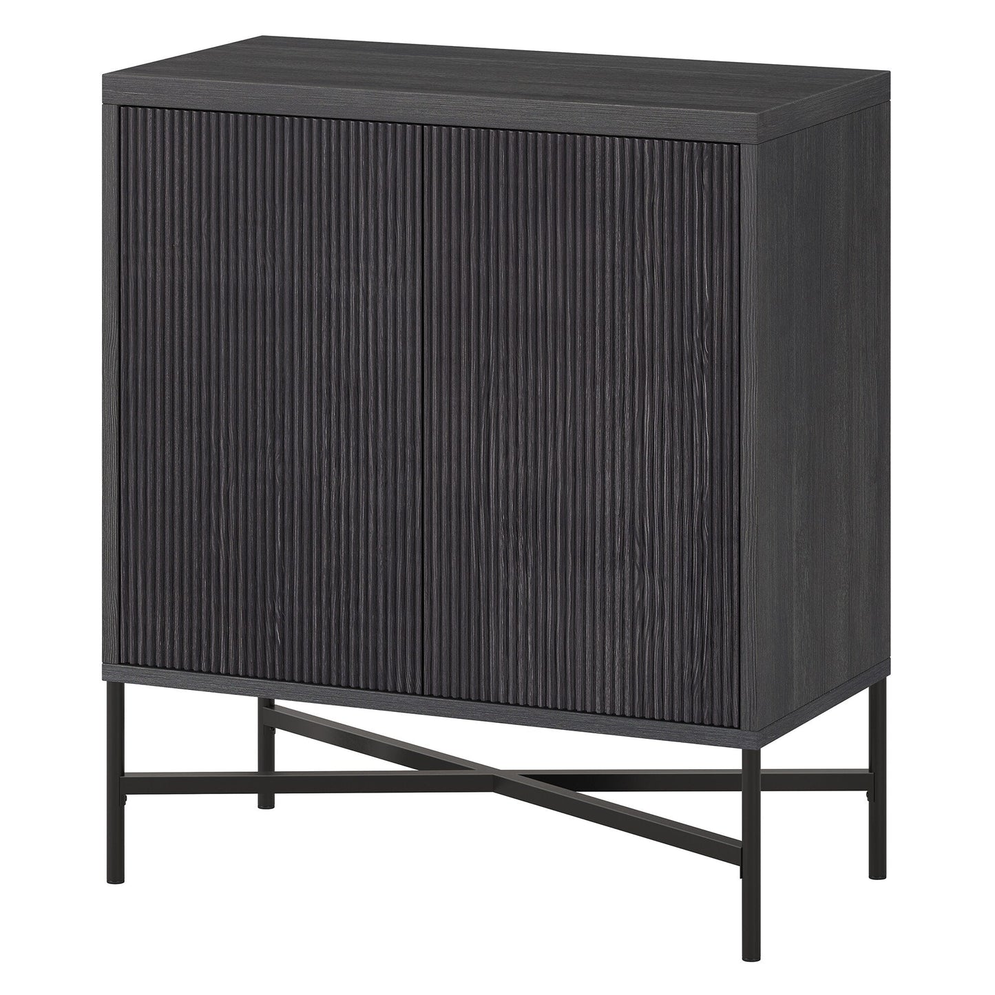 Hailey Home Brighton Charcoal Gray 2-Shelf Office Cabinet