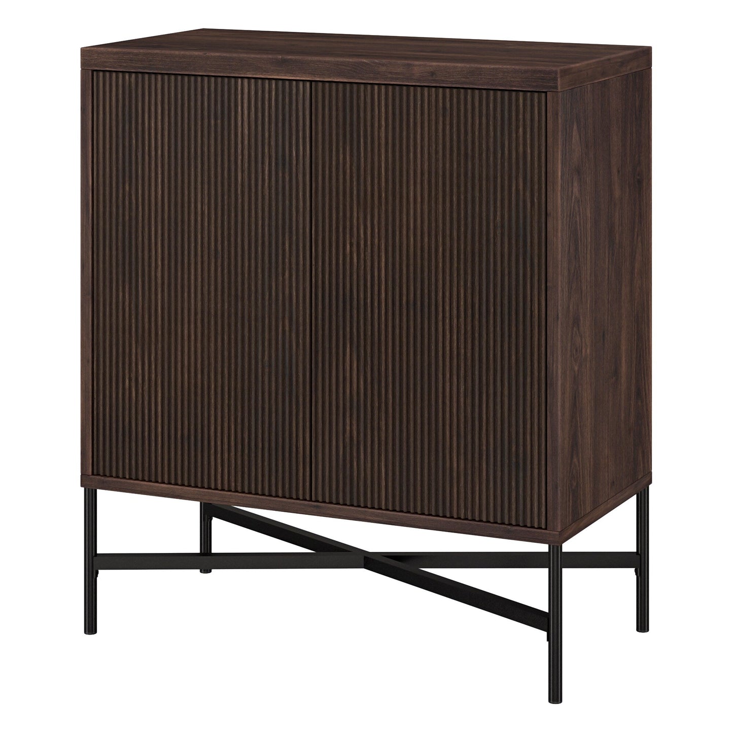 Hailey Home Brighton Alder Brown 2-Shelf Office Cabinet