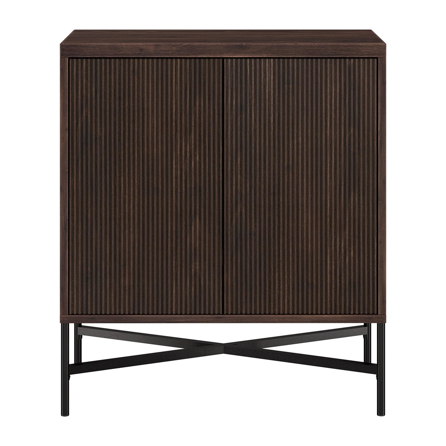 Hailey Home Brighton Alder Brown 2-Shelf Office Cabinet