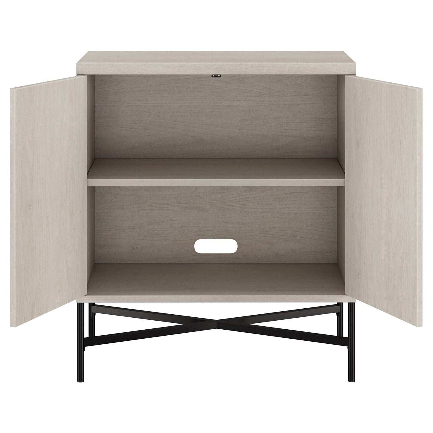 Hailey Home Brighton Alder White 2-Shelf Office Cabinet
