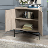 Hailey Home Brighton Antiqued Gray Oak 2-Shelf Office Cabinet