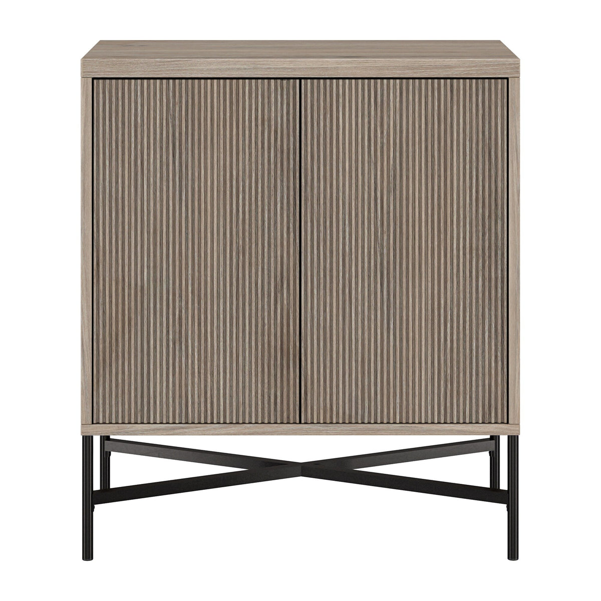 Hailey Home Brighton Antiqued Gray Oak 2-Shelf Office Cabinet