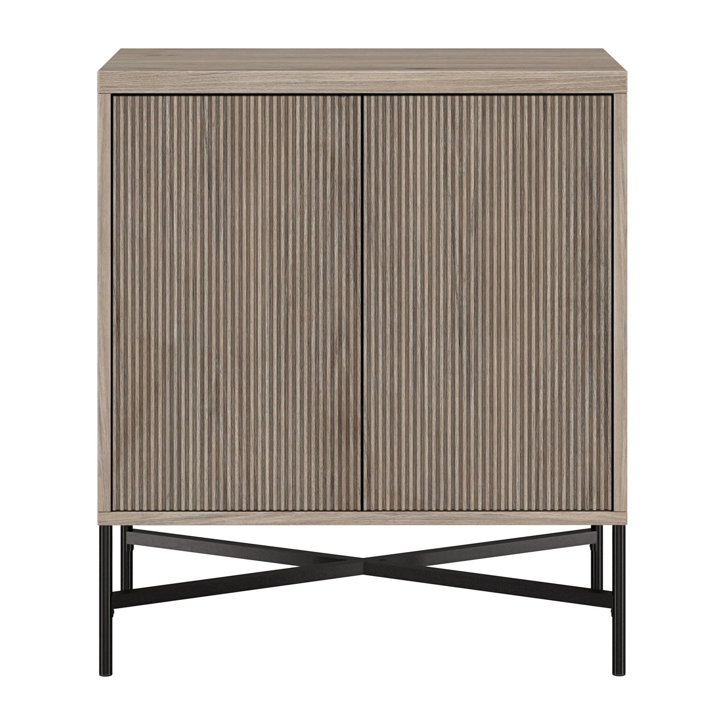 Hailey Home Brighton Antiqued Gray Oak 2-Shelf Office Cabinet