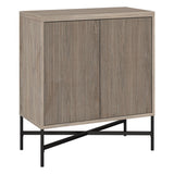Hailey Home Brighton Antiqued Gray Oak 2-Shelf Office Cabinet