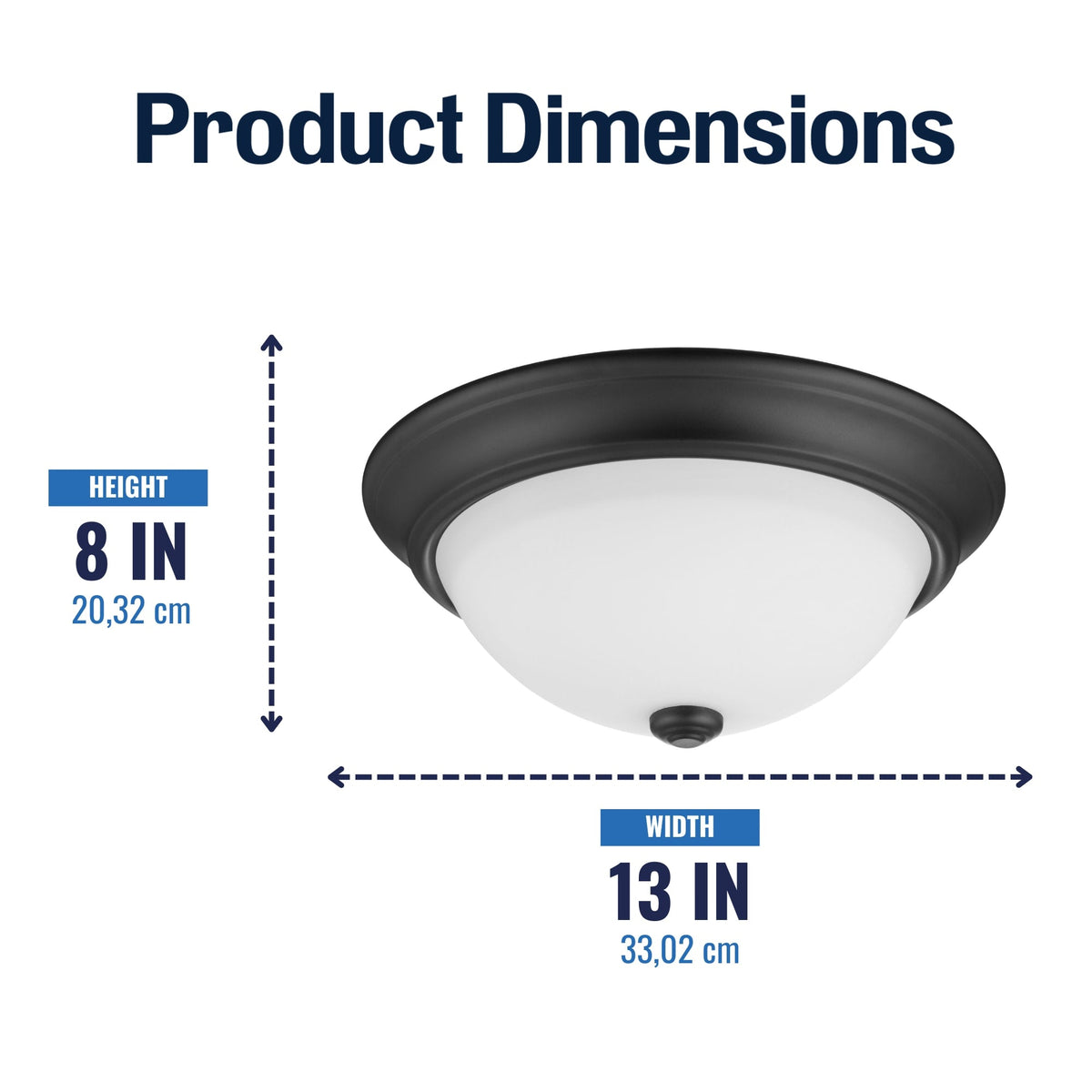 Project Source 2-Pack 13-in Bronze Modern/Contemporary Flush Mount Light