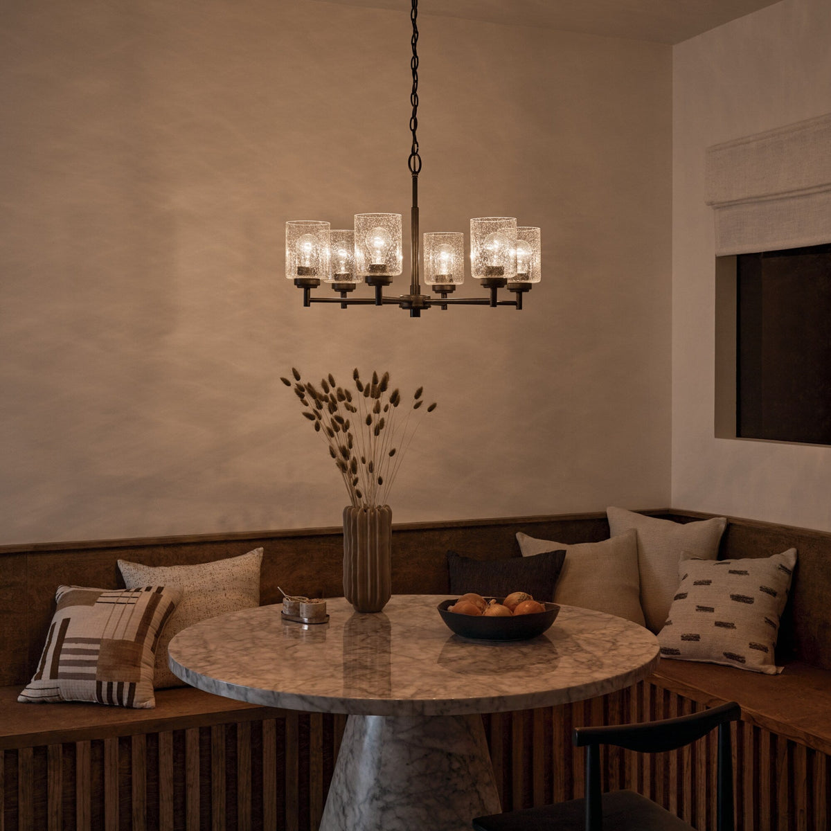 Kichler Winslow 6-Light Black Industrial Chandelier