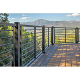 Trex Signature 8-ft x 36-in Charcoal Black Aluminum Deck Rail Kit