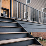 Trex Signature Railing 2.5-in x 2.5-in x 3-1/4-ft Charcoal Black Aluminum Deck Post