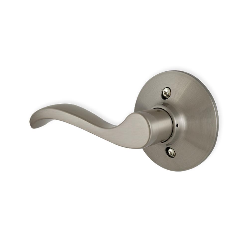 Naples Satin Nickel Right Handed Dummy Door Lever - Super Arbor