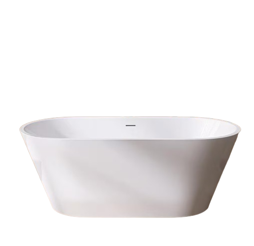 67 in. x 29.5 in. Acrylic Free Standing Soaking Tubs Flatbottom Freestanding Bathtub with Anti-Clogging Drain in White