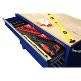 52 in. 9-Drawer Mobile Workbench in Gloss Blue - Super Arbor
