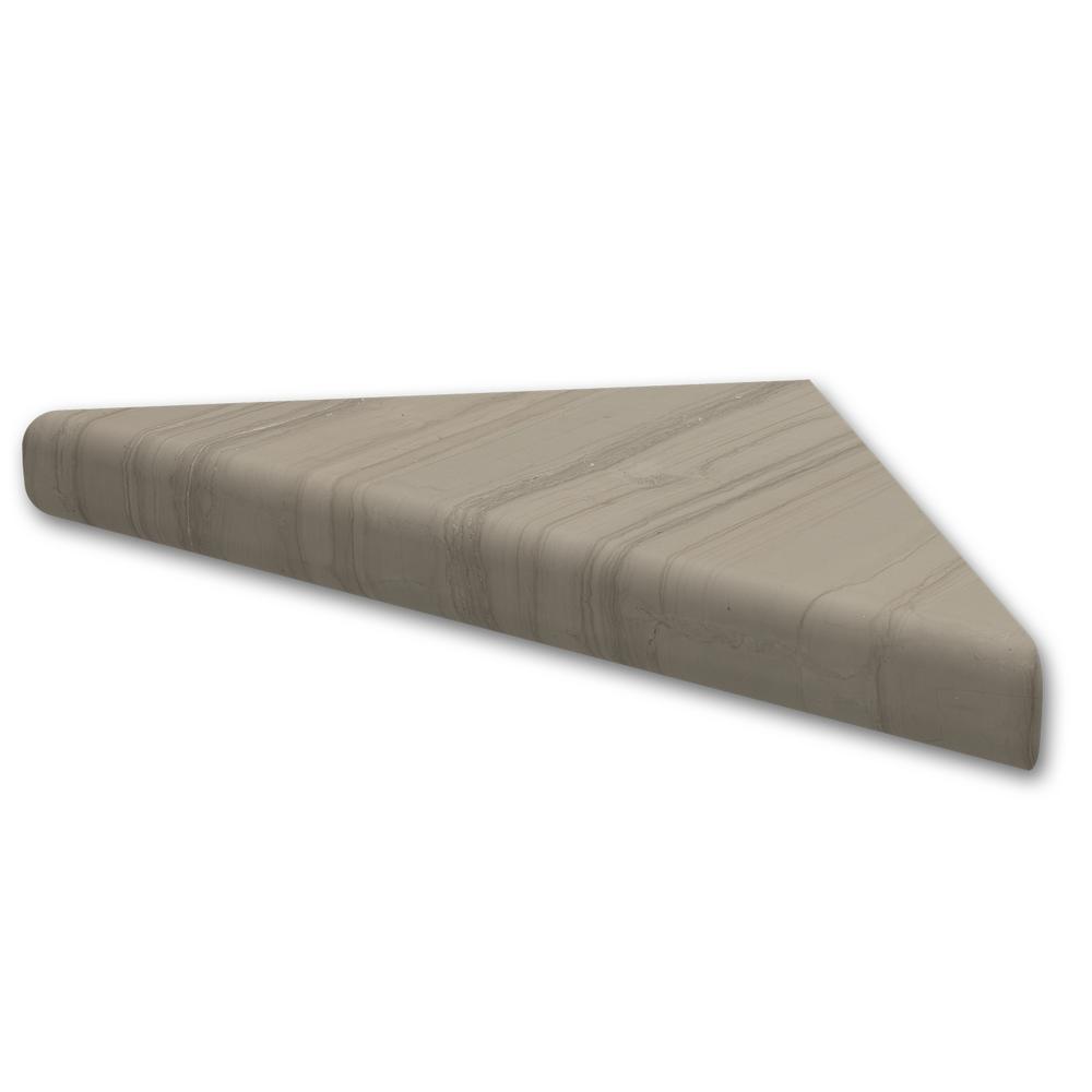 15 in. Corner Shelf Niche in Calacatta White - Super Arbor