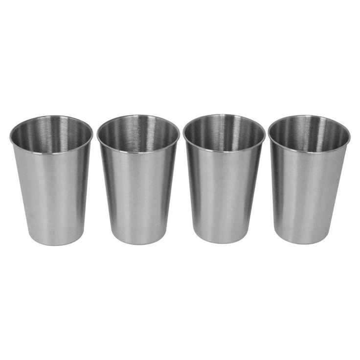 16 oz. 4-Piece Stainless Steel Pint Cup Set