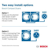 Bosch 500 4-cu ft Stackable Ventless Electric Dryer (White) ENERGY STAR