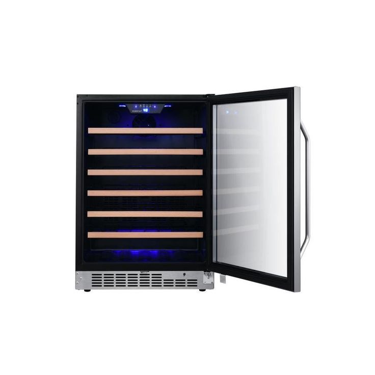 EdgeStar 53-Bottle Capacity Stainless Steel Built-In/Freestanding Wine Chiller