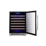 EdgeStar 53-Bottle Capacity Stainless Steel Built-In/Freestanding Wine Chiller