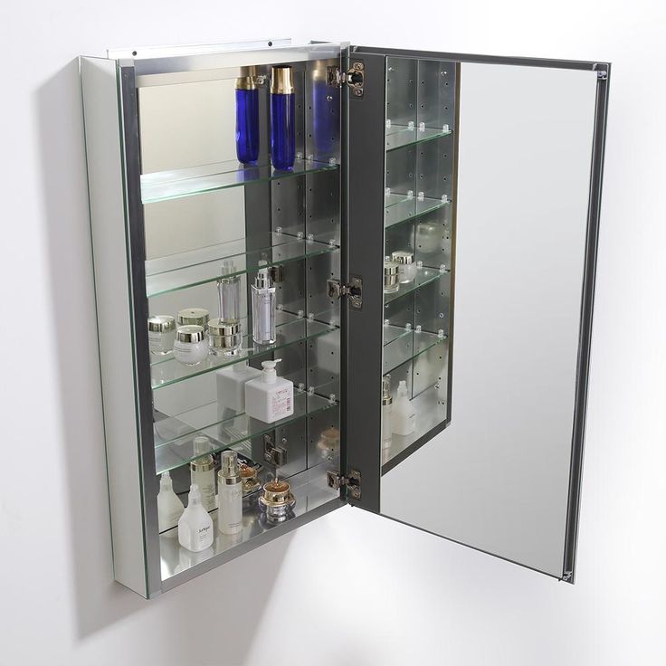 20 in. W x 36 in. H x 5 in. D Frameless Recessed or Surface-Mounted Bathroom Medicine Cabinet