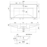 Nameeks ML Wall Mounted Bathroom Sink in White