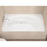 Tiger's Eye 6 ft. Rectangular Drop-in Whirlpool Bathtub in White - Super Arbor