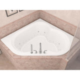 Beryl 5 ft. Acrylic Corner Drop-in Whirlpool Air Bathtub in White - Super Arbor