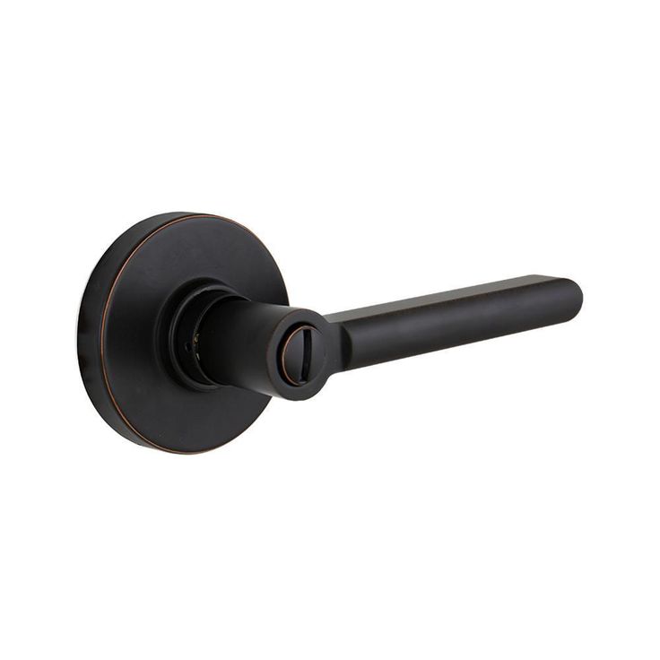 Tonbridge Satin Nickel Bed/Bath Door Lever with Square Rose (4-Pack)