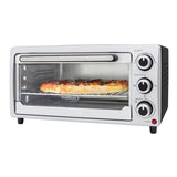 1440 W 6-Slice Silver Toaster Oven with Built-In Timer