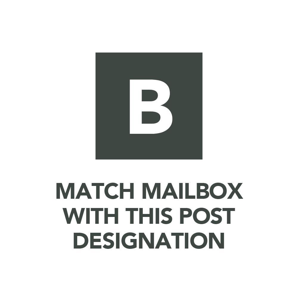 Brunswick Large, Steel, Post-Mount Mailbox, Black w/Brushed Nickel - Super Arbor