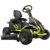 RYOBI 38 in. 75 Ah Battery Electric Rear Engine Riding Lawn Mower and Bagging Kit
