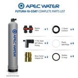 Premium 10 GPM Whole House Salt-Free Water Softener System with Pre-Filter with Protective Coat
