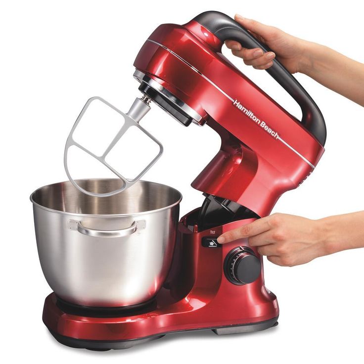 4 Qt. 7-Speed Red Stand Mixer with Tilt Head