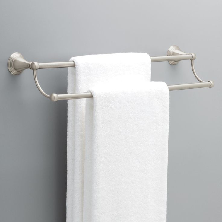 Delta  Windemere 24-in Brushed Nickel Wall Mount Double Towel Bar