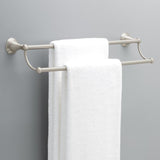 Delta  Windemere 24-in Brushed Nickel Wall Mount Double Towel Bar