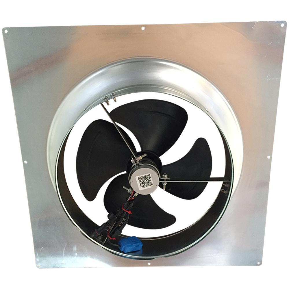 1280 CFM Aluminum Hybrid (Solar/Electric) Powered Gable Mount Gable Louver Vent - Super Arbor