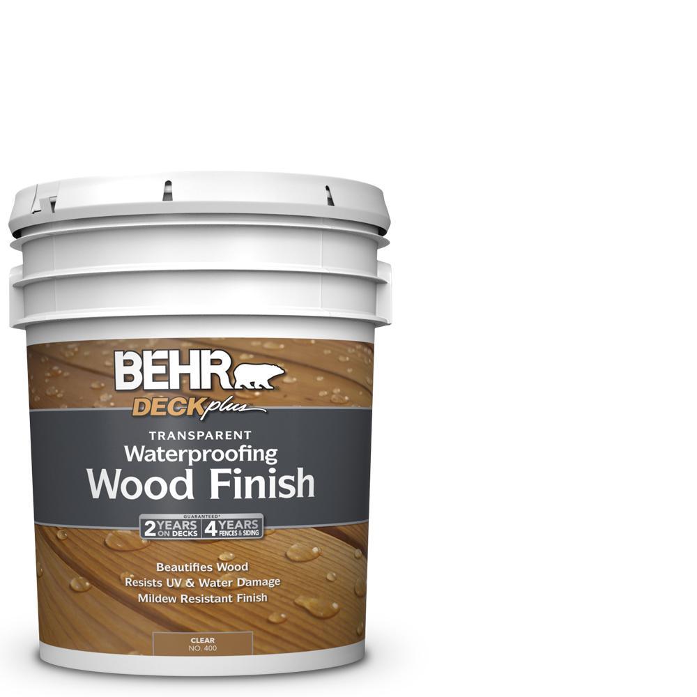 BEHR DECKplus 1 Gal. Natural Clear Transparent Waterproofing Exterior Wood Finish - Super Arbor