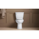 Cachet Quiet-Close Elongated Closed Front Toilet Seat with Grip-Tight Bumpers in White - Super Arbor