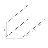 Union Corrugating 4-in x 8-in Black Aluminum Step Flashing, Pre-Bent 90°