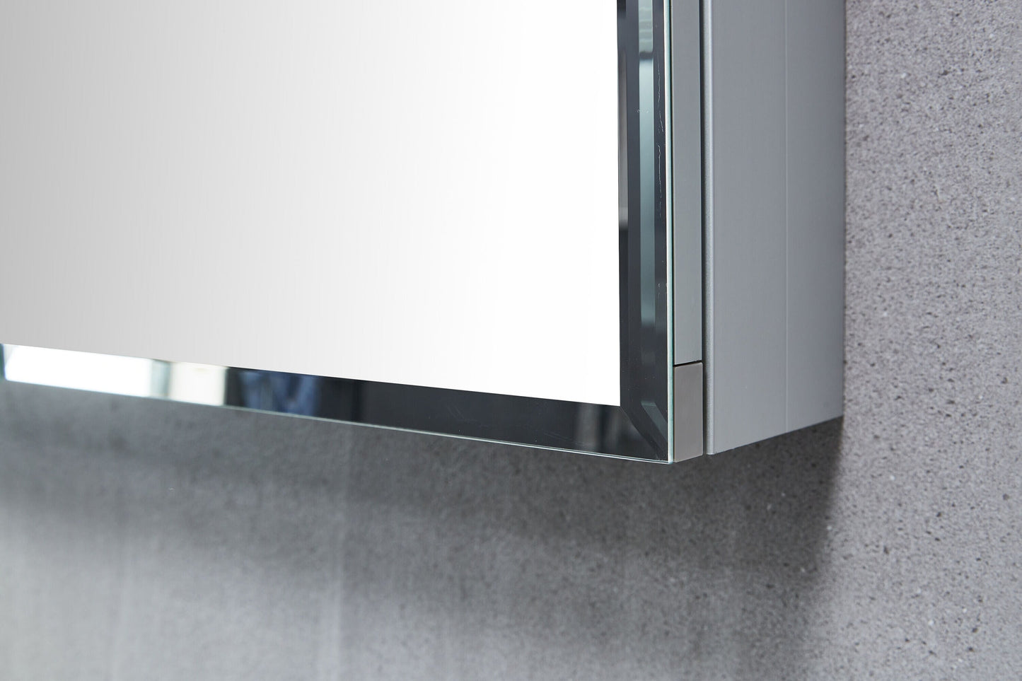 Forclover DON 15-in x 24-in Surface/Recessed Mount Satin Mirrored Soft Close Medicine Cabinet