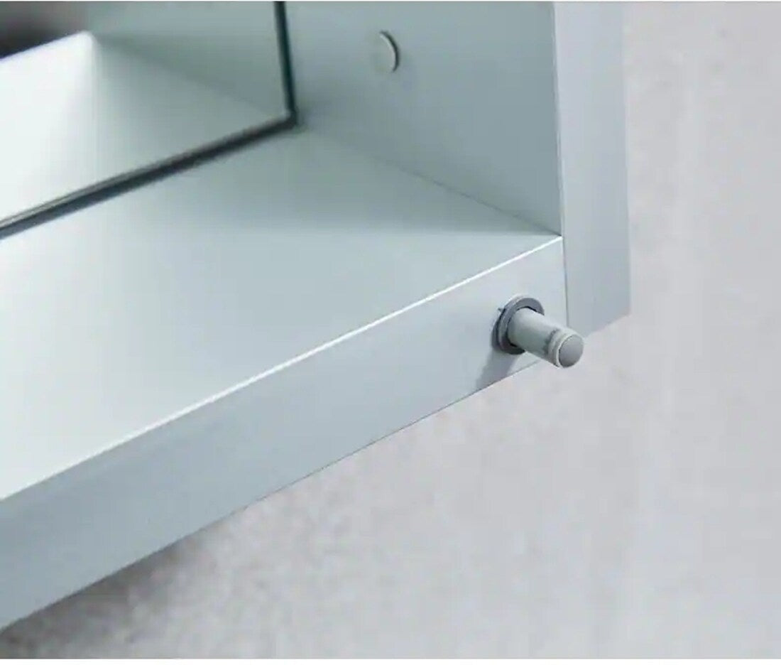Forclover KF 30-in x 26-in Surface/Recessed Mount Satin Mirrored Soft Close Medicine Cabinet