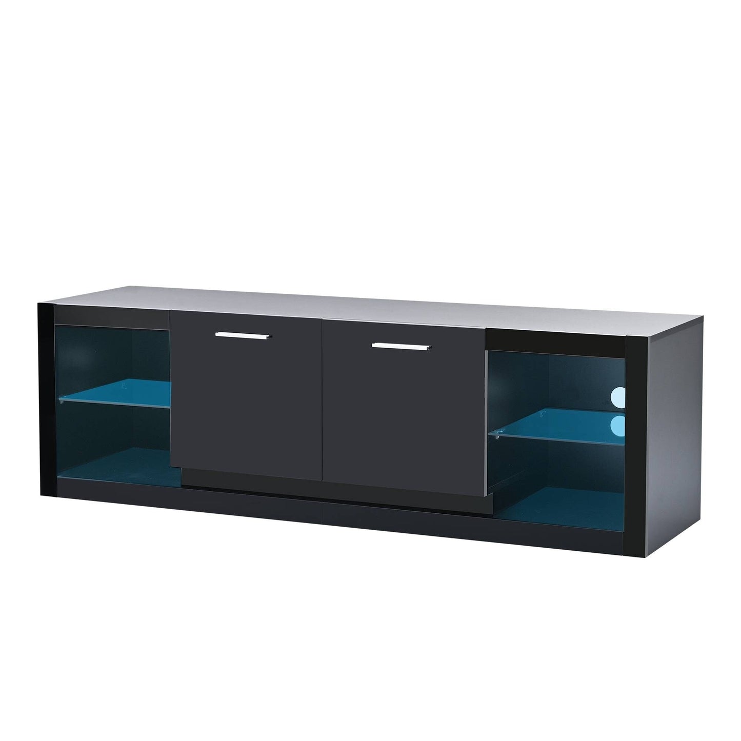 Yiekholo Modern/Contemporary Black Tv Cabinet (Accommodates TVs up to 70-in)